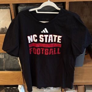 Adidas Black T-Shirt with Red and White Accents